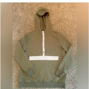 Doe & Rae women’s  Green Quilted Hoodie